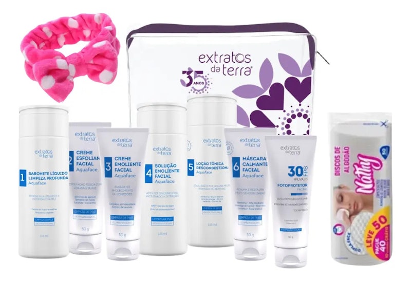 Kit Limpeza de Pele Compacto Extratos da Terra