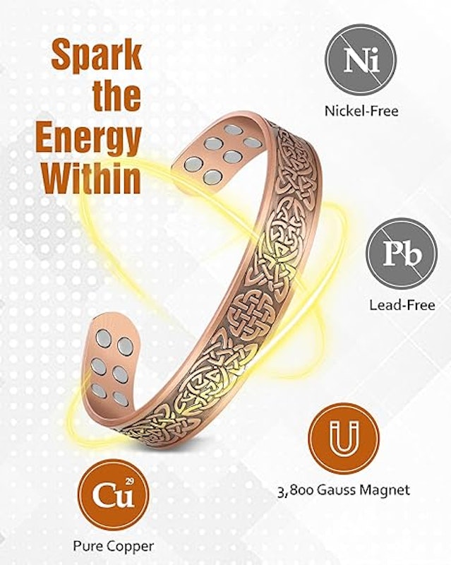 Pulseira Masculina de Cobre Magnética
